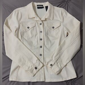 Axcess Cream Jean Jacket Size Medium